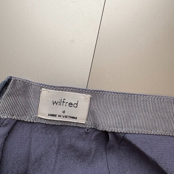 Aritzia Wilfred Flowy Midi Skirt Dusty Blue Size 4 - Picture 4 of 4